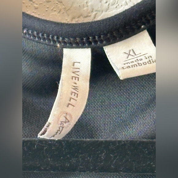 LIVE WELL Size XL Women's Black Sports Bra - Picture 3 of 5